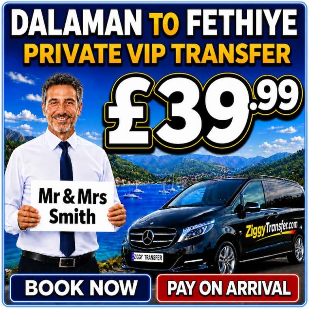 Cheap transfer from Dalaman Airport to Fethiye
